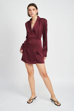 Load image into Gallery viewer, New Romantics Satin Mini Dress
