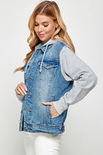 Load image into Gallery viewer, Start Again Hooded Jean Jacket