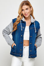 Load image into Gallery viewer, Start Again Hooded Jean Jacket