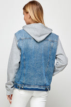 Load image into Gallery viewer, Start Again Hooded Jean Jacket