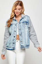 Load image into Gallery viewer, Start Again Hooded Jean Jacket