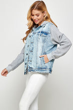 Load image into Gallery viewer, Start Again Hooded Jean Jacket