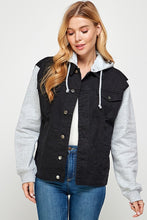 Load image into Gallery viewer, Start Again Hooded Jean Jacket