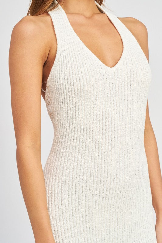 Cornelia Halter Dress OFF White / M Cornelia Halter Dress OFF White / M