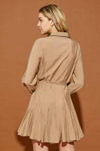 Load image into Gallery viewer, Twisted Belted Shirt Dress