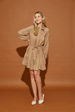 Load image into Gallery viewer, Twisted Belted Shirt Dress