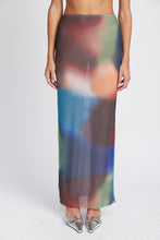 Load image into Gallery viewer, Watercolor Sheer Maxi Skirt