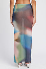 Load image into Gallery viewer, Watercolor Sheer Maxi Skirt