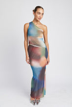Load image into Gallery viewer, Watercolor Sheer Maxi Skirt