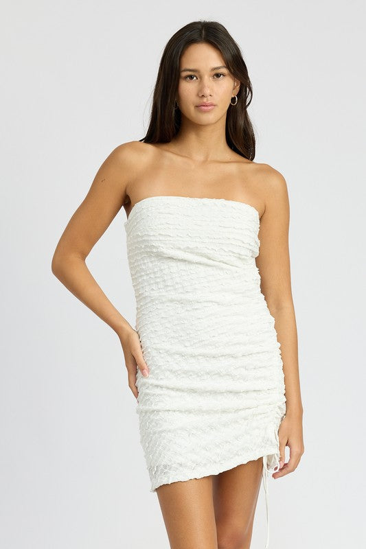 mini white tube dress Brittle Heart Tube Dress
