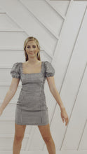 Load and play video in Gallery viewer, Gingham Puff Sleeve Dress