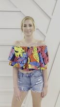 Load and play video in Gallery viewer, Plam Off Shoulder Top