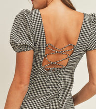 Load image into Gallery viewer, Gingham Puff Sleeve Dress