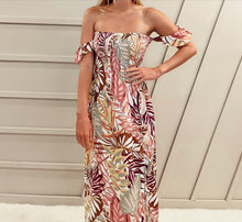 Load image into Gallery viewer, Tropical Palm Maxi Dress