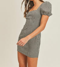 Load image into Gallery viewer, Gingham Puff Sleeve Dress