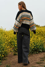 Load image into Gallery viewer, Chunky Knit Multi-Striped Open Sweater Cardigan
