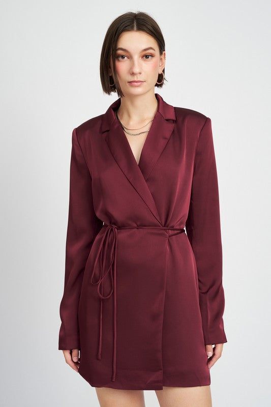 New Romantics Satin Mini Dress