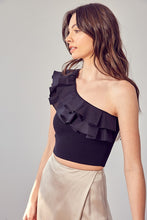 Load image into Gallery viewer, ONE SHOULDER KNIT TOP

