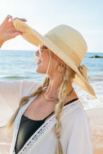 Load image into Gallery viewer, Scallop Edge Bow Accent Sunhat
