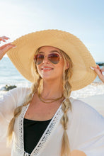 Load image into Gallery viewer, Scallop Edge Bow Accent Sunhat
