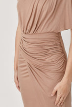 Load image into Gallery viewer, ONE SHOULDER DRAPE JERSEY DRESS
