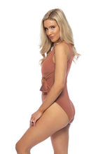 Load image into Gallery viewer, SOLID ONE PIECE SWIMWEAR WITH RING ACCENT
