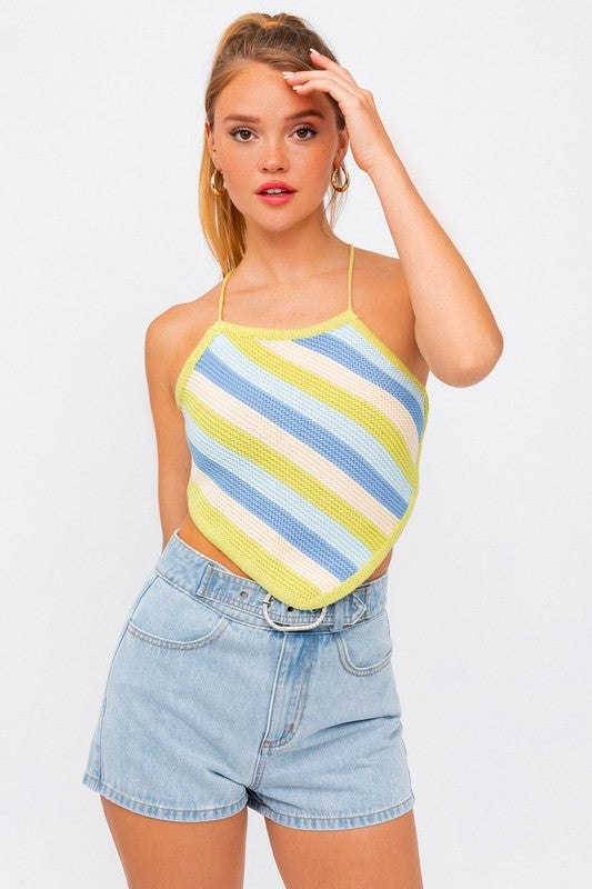 Harping On Knit Cropped Top