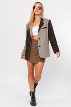 Load image into Gallery viewer, PATTERN MIX SHORT BLAZER COAT
