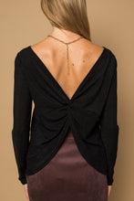 Load image into Gallery viewer, L/S Back Twist Glitter Top
