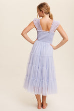 Load image into Gallery viewer, Smocked Ruffle Tiered Mesh Midi Maxi Dress
