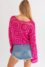 Load image into Gallery viewer, 70&#39;s Doll Crochet Sweater
