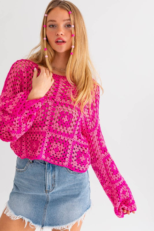 70's Doll Crochet Sweater