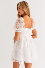 Load image into Gallery viewer, Delicate Square Neck Puff Sleeve Dress
