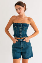 Load image into Gallery viewer, DENIM TUBE TOP
