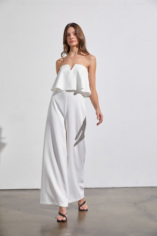 Down the Aisle Strapless Jumpsuit