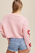 Load image into Gallery viewer, Lots of Love Knit Copped Heart Cardigan
