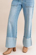 Load image into Gallery viewer, Allicent High-Waisted Wide Leg Cuffed Jeans
