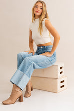 Load image into Gallery viewer, Allicent High-Waisted Wide Leg Cuffed Jeans
