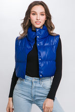 Load image into Gallery viewer, Went West Vegan Leather Puff Vest
