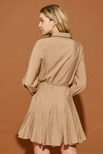 Load image into Gallery viewer, Twisted Belted Shirt Dress
