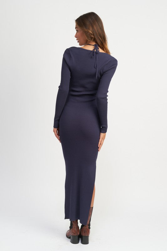 blue dress for baby girl Carolina Sweater Maxi Dress – foreverlycollection