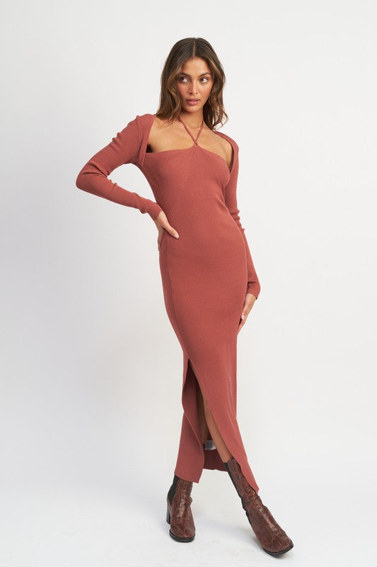 red sweater maxi dress Carolina Sweater Maxi Dress