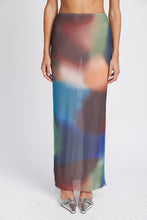 Load image into Gallery viewer, Watercolor Sheer Maxi Skirt
