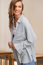 Load image into Gallery viewer, Soft Washed Crinkled Gauze Button Down Shirt
