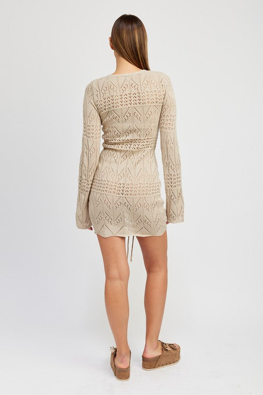 long sleeve mini dress vacation On Vacation Mini Dress SAGE / L