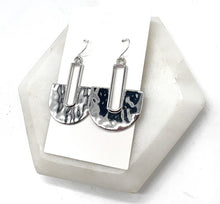 Load image into Gallery viewer, Silver Pendant Metal Statement Earrings
