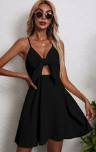 Load image into Gallery viewer, V-neck front bow dress
