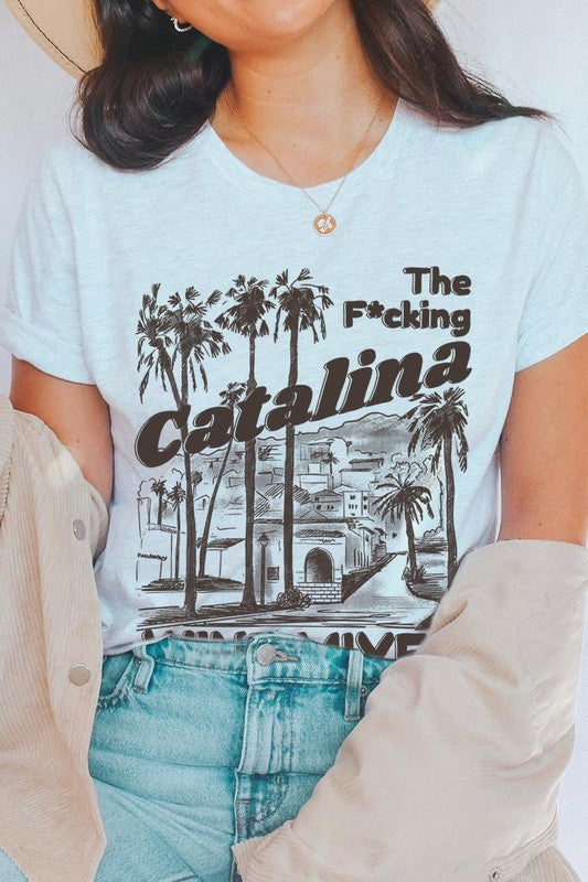 Catalina Wine Mixer Palm Tree Graphic T Shirts