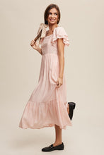 Load image into Gallery viewer, Square Neck Ruffled Short Sleeve Maxi Dress
