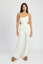 Load image into Gallery viewer, ONE SHOULDER WAFFLE KNIT JUMPSUIT
